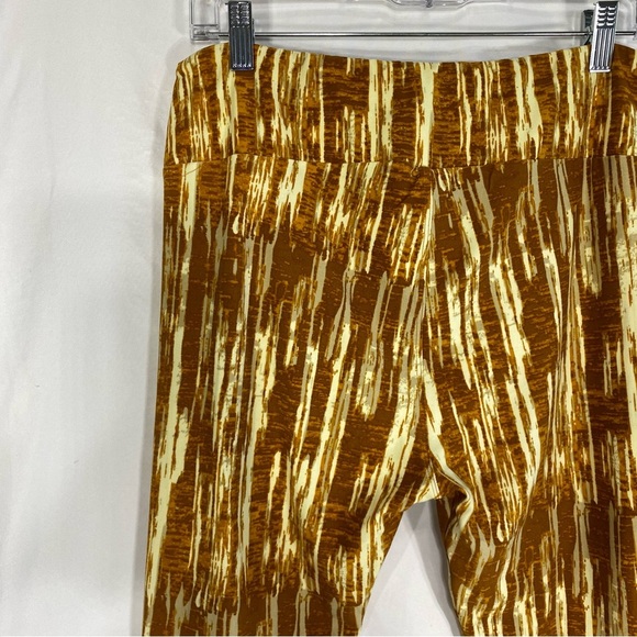 LulaRoe Amber Brown Brush Stroke Print Butter Soft Tall & Curvy Leggings - Picture 3 of 6